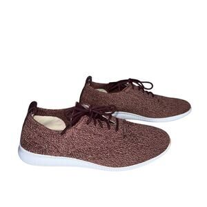 Cole Haan Women's Burgundy Textile Sneakers Round Toe Lace up Shoes Size 6